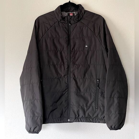 New! Men’s quicksilver, Low-Profile, Black, “Quick Tech” Down Jacket. Size Med. - Picture 1 of 8